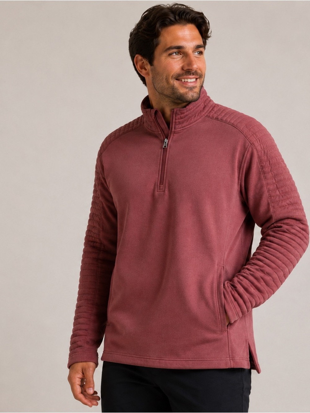 Columbia Maroon Half-Zip Pullover